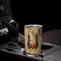 Montu Tumbler Cup Falcon Head War God Ancient Egyptian Map Feathers and Sun Disk