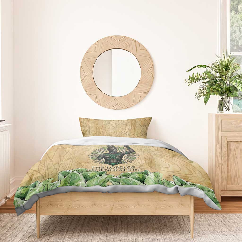 Min Bedding Set Egyptian God of Fertility Lord of Generation Lettuce Ancient