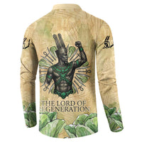 Min Button Sweatshirt Egyptian God of Fertility Lord of Generation Lettuce Ancient