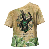 Min Cross Shoulder Shirt Egyptian God of Fertility Lord of Generation Lettuce Ancient