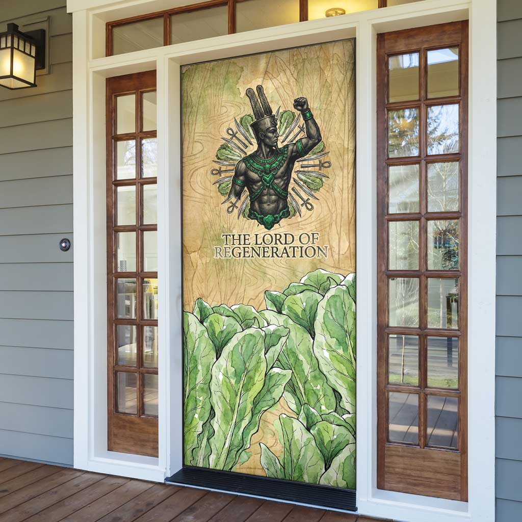 Min Door Cover Egyptian God of Fertility Lord of Generation Lettuce Ancient