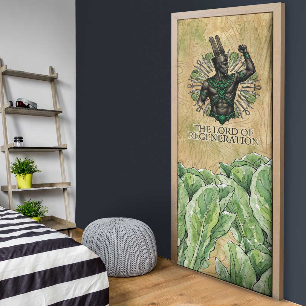 Min Door Cover Egyptian God of Fertility Lord of Generation Lettuce Ancient