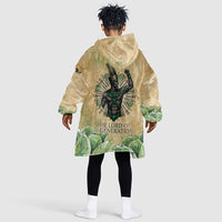 Min Kid Wearable Blanket Hoodie Egyptian God of Fertility Lord of Generation Lettuce Ancient