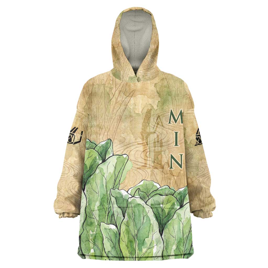 Min Kid Wearable Blanket Hoodie Egyptian God of Fertility Lord of Generation Lettuce Ancient