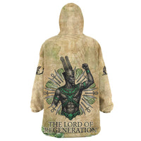 Min Kid Wearable Blanket Hoodie Egyptian God of Fertility Lord of Generation Lettuce Ancient