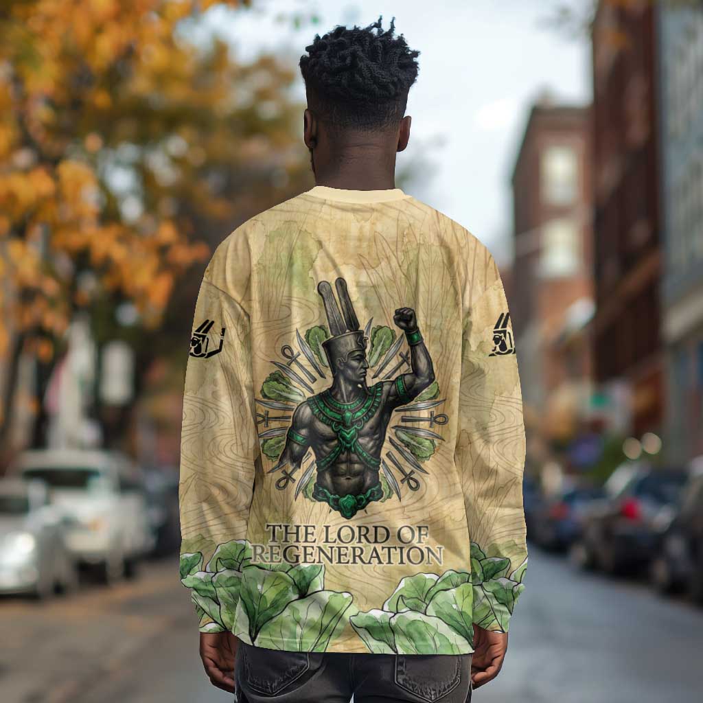 Min Long Sleeve Shirt Egyptian God of Fertility Lord of Generation Lettuce Ancient