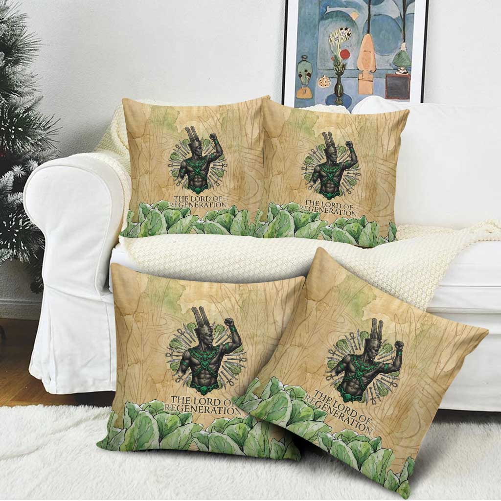 Min Pillow Cover Egyptian God of Fertility Lord of Generation Lettuce Ancient