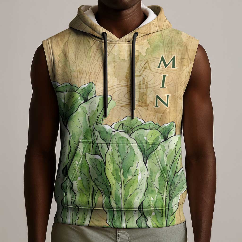 Min Sleeveless Hoodie Egyptian God of Fertility Lord of Generation Lettuce Ancient