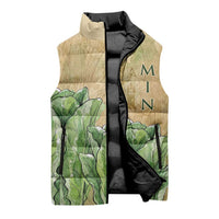 Min Sleeveless Puffer Jacket Egyptian God of Fertility Lord of Generation Lettuce Ancient
