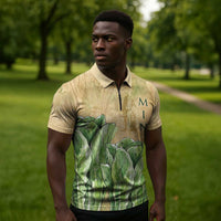 Min Zipper Polo Shirt Egyptian God of Fertility Lord of Generation Lettuce Ancient
