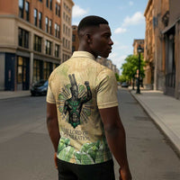 Min Zipper Polo Shirt Egyptian God of Fertility Lord of Generation Lettuce Ancient