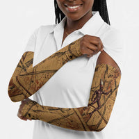 Min Ancient Egyptian Arm Sleeves Fertility Symbol Sandstone Ankh Pyramid Pattern
