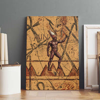 Min Ancient Egyptian Canvas Wall Art Fertility Symbol Sandstone Ankh Pyramid Pattern