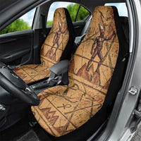 Min Ancient Egyptian Car Seat Cover Fertility Symbol Sandstone Ankh Pyramid Pattern