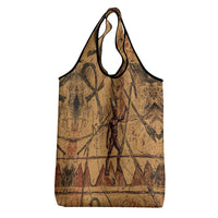Min Ancient Egyptian Grocery Bag Fertility Symbol Sandstone Ankh Pyramid Pattern