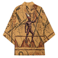 Min Ancient Egyptian Kimono Fertility Symbol Sandstone Ankh Pyramid Pattern