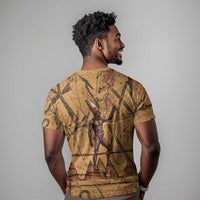 Min Ancient Egyptian T shirt Fertility Symbol Sandstone Ankh Pyramid Pattern