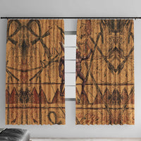Min Ancient Egyptian Window Curtain Fertility Symbol Sandstone Ankh Pyramid Pattern