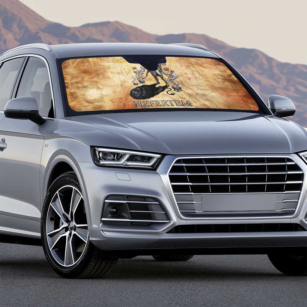 Nefertem Ancient Egyptian Auto Sun Shade Lion Head Lotus Flowers Incense Smoke Ancient