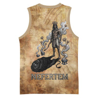 Nefertem Ancient Egyptian Basketball Jersey Lion Head Lotus Flowers Incense Smoke Ancient