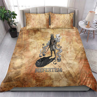 Nefertem Ancient Egyptian Bedding Set Lion Head Lotus Flowers Incense Smoke Ancient
