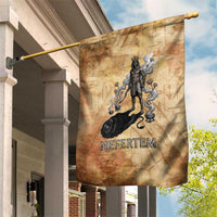 Nefertem Ancient Egyptian Garden Flag Lion Head Lotus Flowers Incense Smoke Ancient
