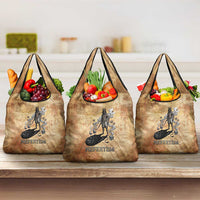 Nefertem Ancient Egyptian Grocery Bag Lion Head Lotus Flowers Incense Smoke Ancient