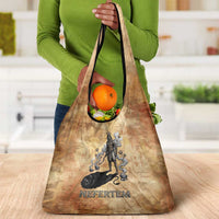Nefertem Ancient Egyptian Grocery Bag Lion Head Lotus Flowers Incense Smoke Ancient