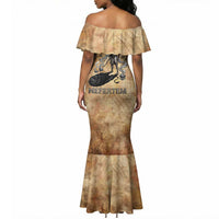 Nefertem Ancient Egyptian Mermaid Dress Lion Head Lotus Flowers Incense Smoke Ancient