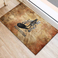 Nefertem Ancient Egyptian Rubber Doormat Lion Head Lotus Flowers Incense Smoke Ancient