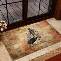 Nefertem Ancient Egyptian Rubber Doormat Lion Head Lotus Flowers Incense Smoke Ancient