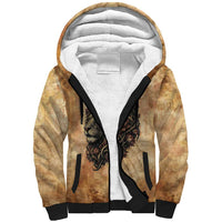 Nefertem Ancient Egyptian Sherpa Hoodie Lion Head Lotus Flowers Incense Smoke Ancient