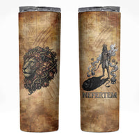 Nefertem Ancient Egyptian Skinny Tumbler Lion Head Lotus Flowers Incense Smoke Ancient