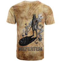 Nefertem Ancient Egyptian T shirt Lion Head Lotus Flowers Incense Smoke Ancient