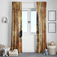 Nefertem Ancient Egyptian Window Curtain Lion Head Lotus Flowers Incense Smoke Ancient