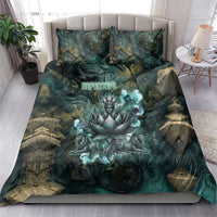 Nefertem Bedding Set Primordial Bloom Lotus Mystical Lion Cosmic Egyptian