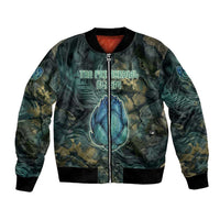 Nefertem Bomber Jacket Primordial Bloom Lotus Mystical Lion Cosmic Egyptian