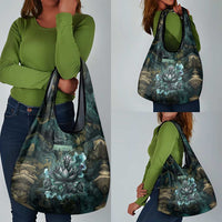 Nefertem Grocery Bag Primordial Bloom Lotus Mystical Lion Cosmic Egyptian
