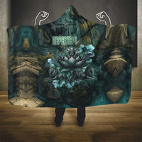 Nefertem Hooded Blanket Primordial Bloom Lotus Mystical Lion Cosmic Egyptian