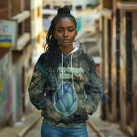 Nefertem Hoodie Primordial Bloom Lotus Mystical Lion Cosmic Egyptian