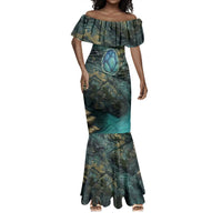 Nefertem Mermaid Dress Primordial Bloom Lotus Mystical Lion Cosmic Egyptian