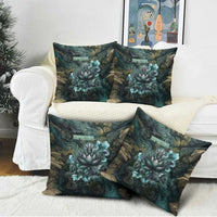 Nefertem Pillow Cover Primordial Bloom Lotus Mystical Lion Cosmic Egyptian
