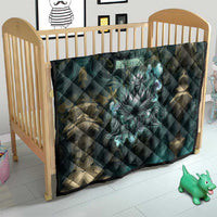Nefertem Quilt Primordial Bloom Lotus Mystical Lion Cosmic Egyptian