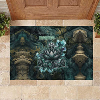 Nefertem Rubber Doormat Primordial Bloom Lotus Mystical Lion Cosmic Egyptian
