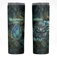 Nefertem Skinny Tumbler Primordial Bloom Lotus Mystical Lion Cosmic Egyptian
