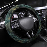 Nefertem Steering Wheel Cover Primordial Bloom Lotus Mystical Lion Cosmic Egyptian