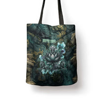 Nefertem Tote Bag Primordial Bloom Lotus Mystical Lion Cosmic Egyptian