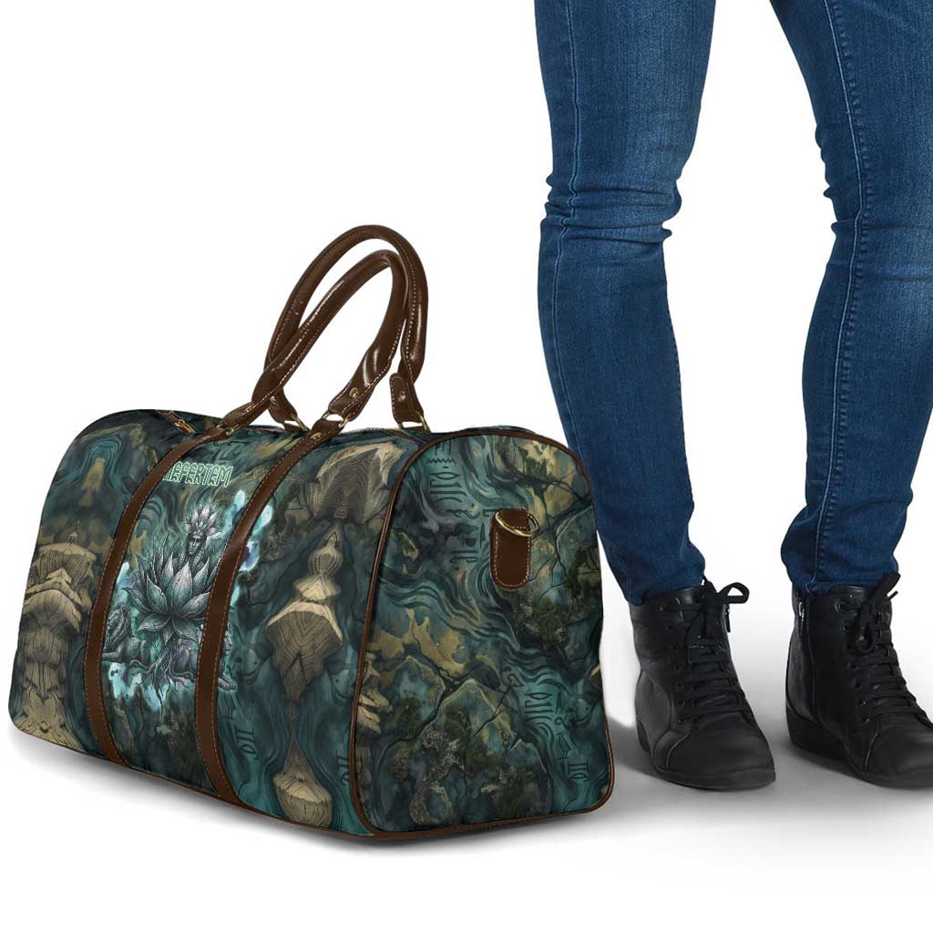 Nefertem Travel Bag Primordial Bloom Lotus Mystical Lion Cosmic Egyptian