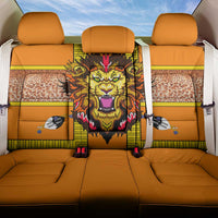 Swaziland Back Car Seat Cover Lion Shield and Leopard Print Tribal Design