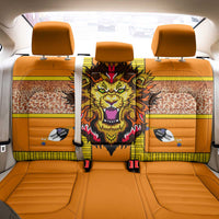 Swaziland Back Car Seat Cover Lion Shield and Leopard Print Tribal Design